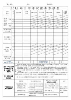 历年中考志愿书（中考志愿参考书）