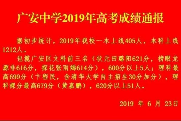 广安中学升学率（广安中学2021）