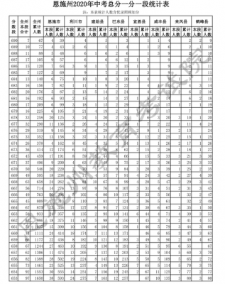 2019年恩施中考志愿（2019年恩施中考一分一段表）