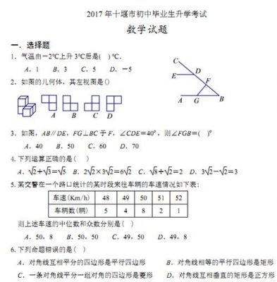 2017湖北省中考志愿（2017湖北中考数学试卷及答案）