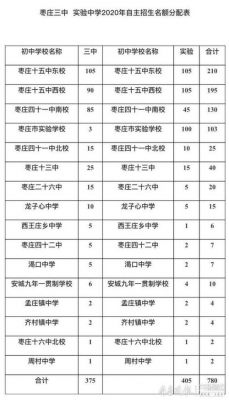 枣庄市实验学校中考升学率（枣庄实验中学考多少三中）