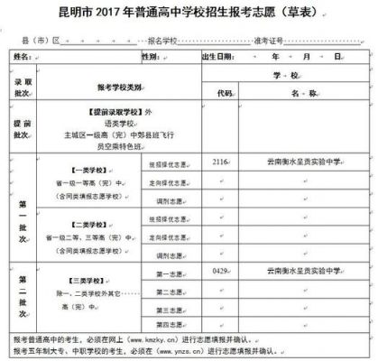 中考志愿云南系统（云南中考志愿报名登录网址）