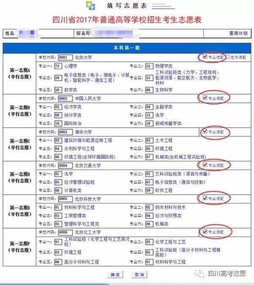 2018四川考生志愿填写（四川省高考志愿填写）