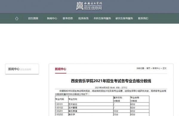 西安音乐学院考生成绩查询（西安音乐学院考试成绩查询）