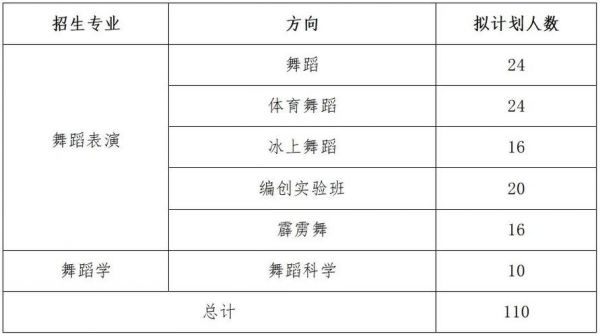 舞蹈考生大学招考明细（2021年舞蹈专业招生简章）