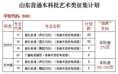 山东艺术类考生征集志愿（山东省艺术类志愿）